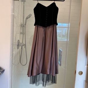 Rimini black velvet and satin dress.  This is labeled as a size 8 but fits 4-6